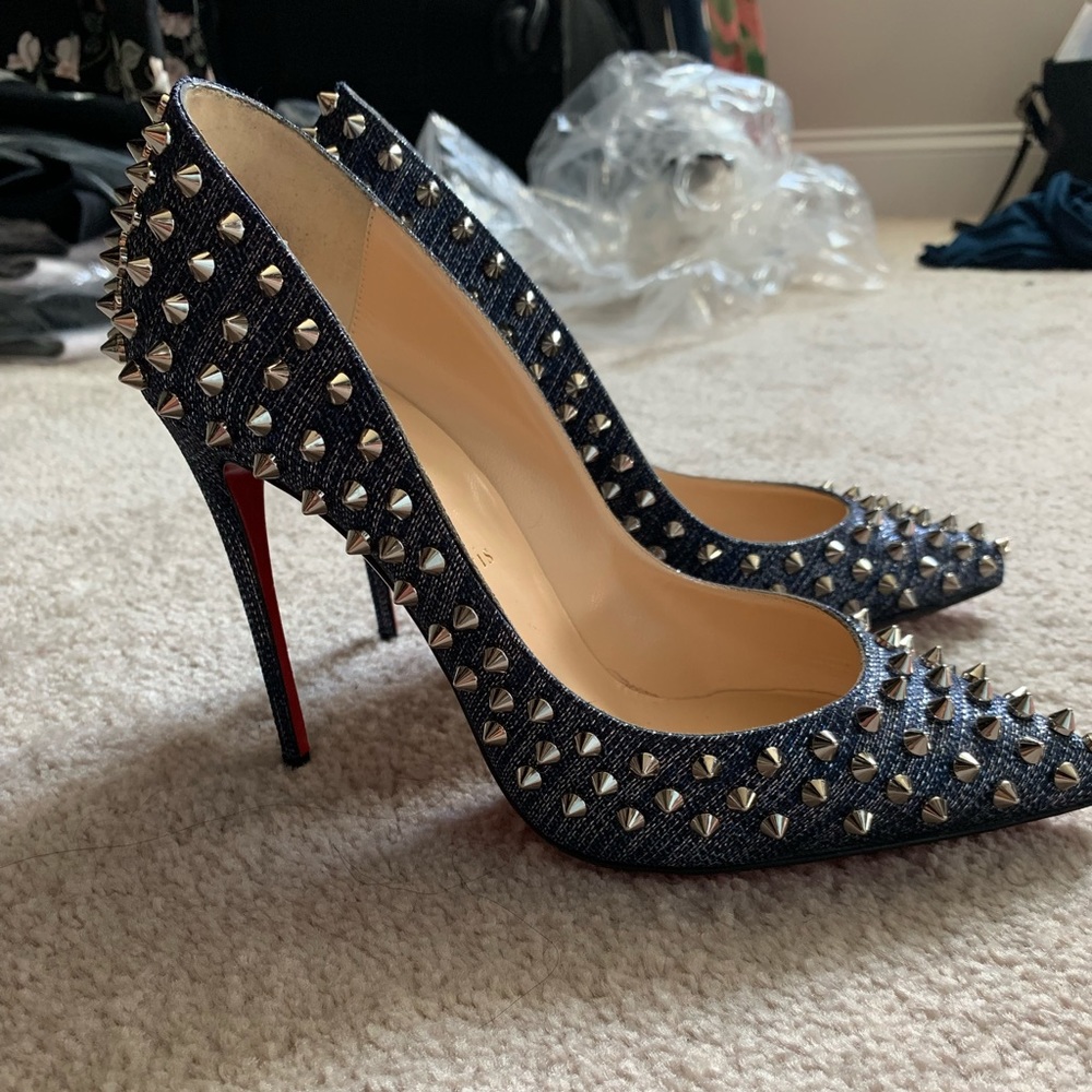 Pigalle follies-spikes denim with box,bags,taps